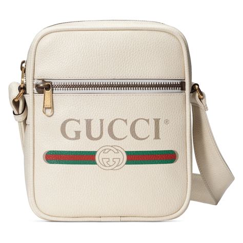 gucci print messenger bag white|Gucci Messenger bag for women.